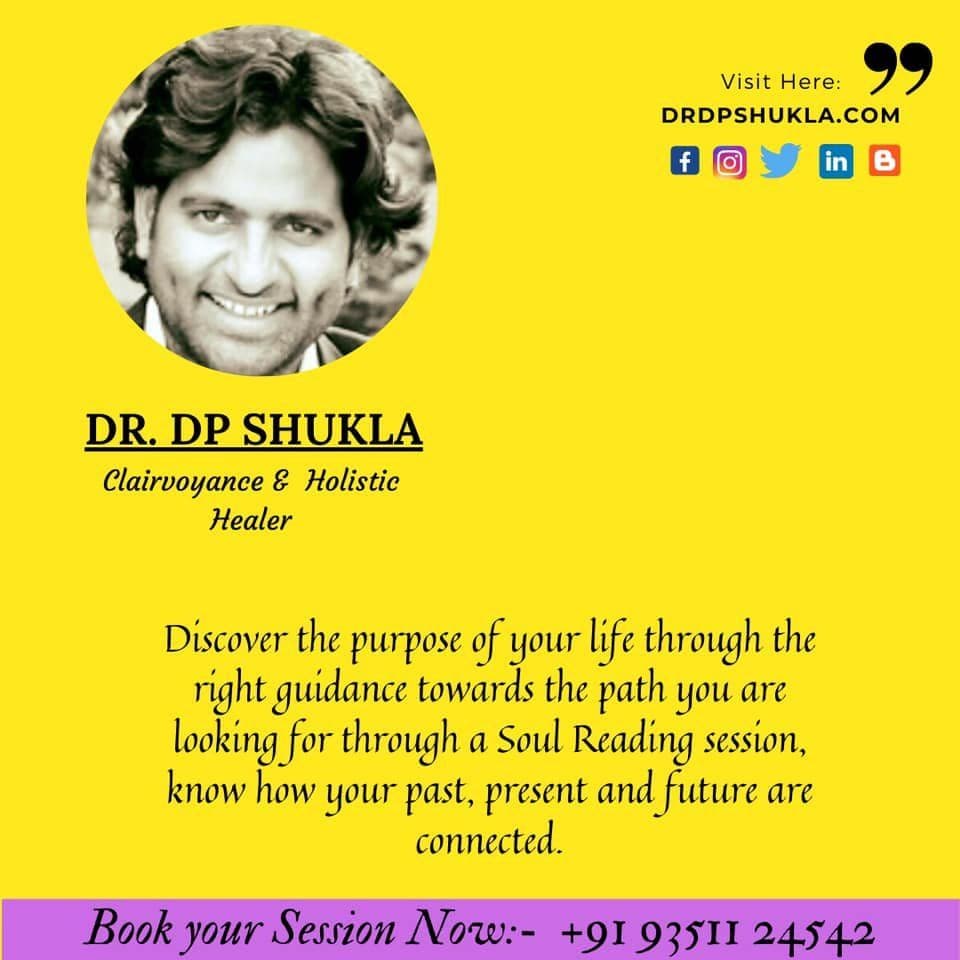 Poster for a soul reading session with Dr. D.P. Shukla: “Discover the purpose of your life through the right guidance.”